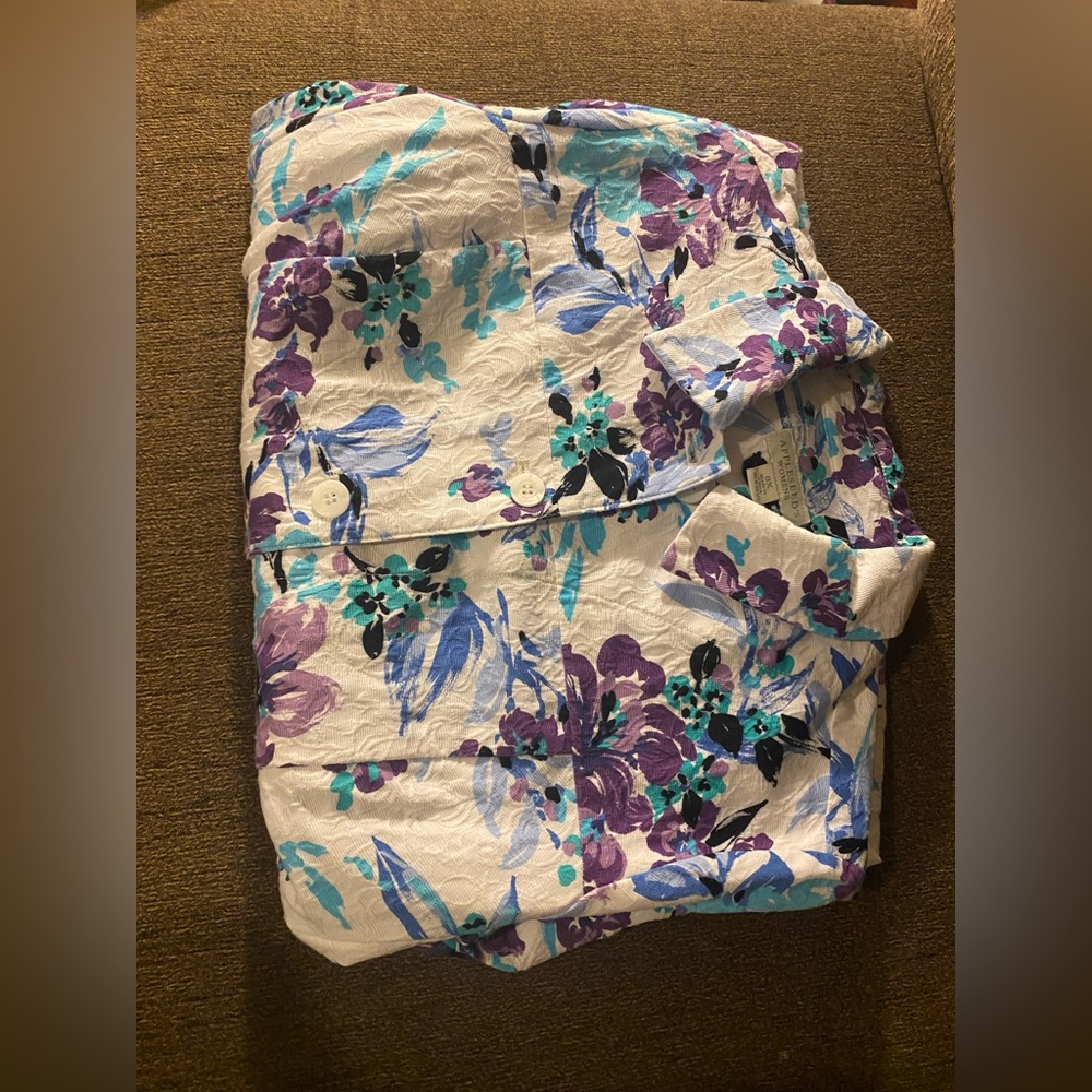 Appleseed's Women's Floral Hibiscus Jacket Blazer Grandmacore Boho Watercolor - Picture 14 of 14